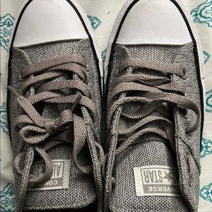 🚨PRICE DROP! Converse Grayish tan color,never worn outside worn 2 times.